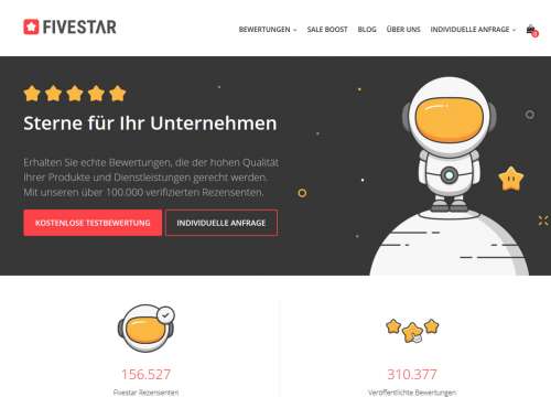 Startseite von Fivestar Marketing