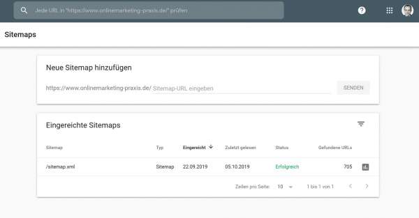 XML-Sitemaps in der Google Search Console anlegen