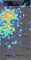 Heat-Map einer Webseite über das Analyse-Tool „Visitor Motion“ von etracker