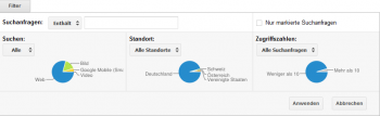 Google Webmaster Tools: Suchbegriffe anhand diverser Kriterien filtern