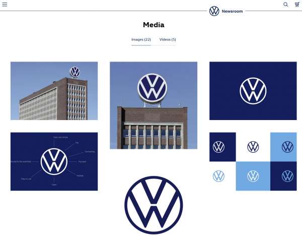 Webseite zum Markenrelaunch von VW