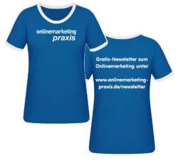 Link zum Newsletter auf dem T-Shirt