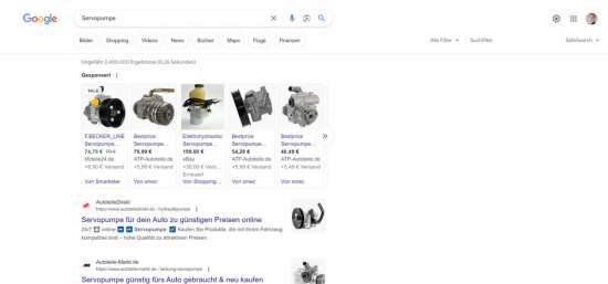 Google Shopping Ads und organische Treffer in den Serps von Google