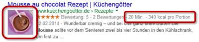 Strukturierte Daten - Rich Snippet - Rezept