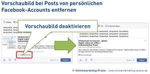 Vorschaubild bei Post von persönlichen Facebook-Accounts entfernen